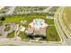 Community pool and clubhouse with surrounding homes visible at 4278 Green Gables Pl, Kissimmee, FL 34746
