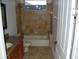 Bathroom with tub, shower, and granite vanity at 136 Osprey Hammock Trl, Sanford, FL 32771