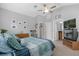 Spacious bedroom with a king-size bed and ensuite bathroom access at 277 Olivia Rose Ct, Lake Mary, FL 32746