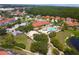 Aerial view of community pool and amenities at 491 Las Fuentes Dr, Kissimmee, FL 34746
