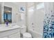 Clean bathroom, bathtub shower combo, toilet and vanity at 1870 Sawyer Palm Pl, Kissimmee, FL 34747