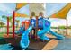 Colorful playground with multiple slides and shade structures at 1870 Sawyer Palm Pl, Kissimmee, FL 34747