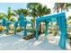 Relaxing cabanas by the pool with lounge chairs at 1870 Sawyer Palm Pl, Kissimmee, FL 34747