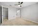 Bright bedroom with ceiling fan and closet at 2663 River Landing Dr, Sanford, FL 32771
