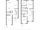 Two-story floor plan, including kitchen, living room, bedrooms, and bathrooms at 2663 River Landing Dr, Sanford, FL 32771