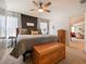 Main bedroom with large closet and access to living room at 318 Stone Castle Loop, Lady Lake, FL 32159