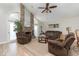 Bright living room with vaulted ceilings and a cozy fireplace at 1013 Nin St, Orlando, FL 32835