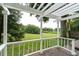 Covered back porch overlooking a lush green backyard at 1013 Nin St, Orlando, FL 32835