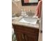 Small bathroom with single vanity, granite countertop, and toilet at 514 Tree Shore Dr, Orlando, FL 32825