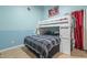 Bedroom with bunk bed and ample closet space at 2635 Quarterdeck Ct, Kissimmee, FL 34743