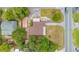 Aerial view showing house and surrounding neighborhood at 1404 E Alfred St, Tavares, FL 32778