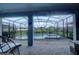 Relaxing screened pool area with patio and lush landscaping at 4063 Lana Ave, Davenport, FL 33897