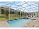 Screened pool and spa with lounge chairs at 1158 Drop Ln, Davenport, FL 33896