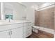Clean bathroom with white vanity and walk-in shower at 38 W Harding St # B, Orlando, FL 32806