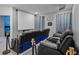Home theater room with comfortable seating and projector at 5936 High Seas Dr, Orlando, FL 32821