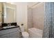 Clean bathroom with granite vanity and tub/shower combo at 4909 W Fountainwood Dr, St Cloud, FL 34772