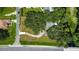 Property overview showing house and surrounding land from above at 1406 S Hoagland Blvd, Kissimmee, FL 34746