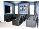 Home theater with comfy reclining chairs and large screen TV at 1864 Caribbean View Ter, Kissimmee, FL 34747