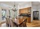 Breakfast nook with wood table and access to backyard patio at 11261 Macaw Ct, Windermere, FL 34786