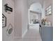 Inviting entryway with decorative accents and view into the living room at 511 Pineloch Dr, Haines City, FL 33844