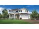 Two-story home with gray siding, brick walkway, and landscaping at 2424 Park Ridge St, Apopka, FL 32712