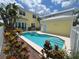Inviting blue swimming pool in backyard at 7762 Linkside Loop, Reunion, FL 34747