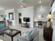 Open living room with views into the kitchen and dining area at 7762 Linkside Loop, Reunion, FL 34747