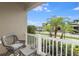 Small patio with wicker chairs and a table at 1455 Alston Bay Blvd, Apopka, FL 32703