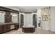 Luxurious bathroom with a large soaking tub, double vanities, and walk-in shower at 9011 Pinnacle Cir, Windermere, FL 34786