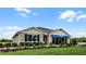 New construction home with a modern design and landscaping at 3907 Botancial Court, Sanford, FL 32773