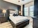 Bedroom with dark-accent wall and a comfortable bed at 4791 Terrasonesta Dr, Davenport, FL 33837