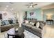 Spacious living area with two sofas, a coffee table, and views to the kitchen and dining area at 4791 Terrasonesta Dr, Davenport, FL 33837