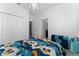 bedroom with built-in closet and playful decor at 1839 Good Neighbor Loop, Kissimmee, FL 34744
