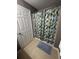 Bathroom with shower and geometric patterned curtain at 4000 Santa Maria Dr # 105, Kissimmee, FL 34741