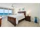 King bedroom with ocean view and private balcony at 4631 S Atlantic Ave # 8301, Ponce Inlet, FL 32127