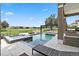 Luxury pool and spa with golf course views at 1257 Radiant St, Reunion, FL 34747