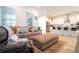 Open concept living room with kitchen view at 7410 Barrier Cove Way, Kissimmee, FL 34747