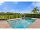 Resort-style pool and spa overlooking lush landscape at 837 Desert Mountain Ct, Reunion, FL 34747