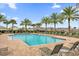 Community pool with lounge chairs and palm trees at 957 King Parc Rd, Orange City, FL 32763