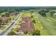 Aerial view of homes near the golf course at 26841 Bella Vista Dr, Howey In The Hills, FL 34737