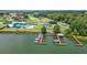 Marina and boat slips at waterfront community at 26841 Bella Vista Dr, Howey In The Hills, FL 34737