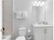 Simple bathroom with a single vanity and shower/tub combo at 7443 Marker Ave, Kissimmee, FL 34747