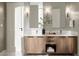 Elegant bathroom with double vanity, marble countertops, and modern fixtures at 33 S Graham Ave, Orlando, FL 32803