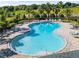 Community pool with surrounding lounge chairs and landscaping at 2723 Plume Rd, Clermont, FL 34711