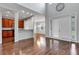 Open kitchen with hardwood floors and island at 2286 Chatham Place Dr, Orlando, FL 32824