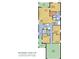 Four-bedroom, two-bathroom house floor plan with an open living space, kitchen and lanai at 1926 Church Lake St, Groveland, FL 34736