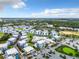 Aerial community view, featuring a pool and green spaces at 7740 Sandy Ridge Dr # 100, Reunion, FL 34747