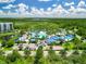 Resort-style pool with expansive deck and water features at 14501 Grove Resort Ave # 3132, Winter Garden, FL 34787