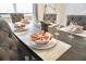 Modern dining room with a table set for six guests at 3161 Paradox Cir # 202, Kissimmee, FL 34746