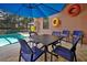 Enjoy your morning coffee by the pool with this patio furniture set at 5424 Solterra Cir # 1, Davenport, FL 33837